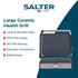 Salter large ceramic health grill, open with nonstick plates, PFAS-free, adjustable temperature