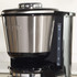 Stainless steel Salter coffee maker shown from side, highlighting water level indicator.