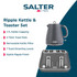Salter ripple kettle and 4-slice toaster set in grey, shown as promotional banner.