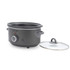 Grey Salter slow cooker with glass lid, shown open for UK kitchen appliances category.