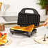 Set of three non-stick sandwich, waffle and grill plates in black