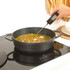 Digital cooking thermometer with black handle and LCD display, product image