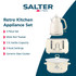 Banner: Salter retro kitchen appliance set with cream kettle, toaster and slow cooker