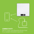 White Salter Bluetooth device, 5cm square, shown against green background
