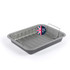 Non-stick grey roasting tin with removable rack, Union Jack label reads: Made in the UK.
