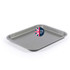 Grey non-stick baking tray, rectangular, with 'Made in the UK' badge.
