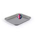 Large grey non-stick roasting tray, shown angled on white background