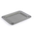 Set of three grey non-stick baking trays, stacked