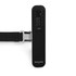 Black Salter digital luggage scale with textured finish and LCD display, shown front view.