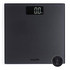 Black digital bathroom scale with display showing 0.0 kg and included CR2032 battery.