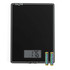 Black digital kitchen scale with LCD display and two AA alkaline batteries