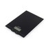 Black digital kitchen scale with LCD display, shown angled on white background