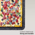 Rectangular carbon steel baking tray with fruit tart, showing its strong, durable body.