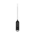 Digital cooking thermometer with black display and stainless steel probe