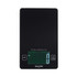 Digital black kitchen scale with large LCD display, top view
