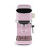 Pink Salter espresso coffee machine, front view with steam wand