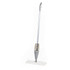Silver spray mop with grey handle and removable microfibre pad, standing upright