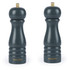 Salter set of two dark grey wooden salt and pepper mills with gold tops