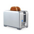 2-slice silver toaster with brown seeded bread