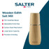 Salter wooden salt or pepper grinder, natural finish