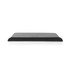 Black leatherette office chair headrest pad, front view