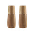 Set of two wooden salt and pepper grinders with Salter branding, shown upright.
