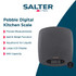 Salter Pebble electronic kitchen scale in charcoal, boxed
