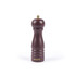Red wooden pepper mill with gold knob, branded Salter, shown upright on white background