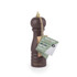 Brown wooden salt or pepper mill with Salter branding, shown upright with product tag attached