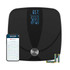 Black smart bathroom scale in retail box, Bluetooth enabled, pairs with Salter Health app