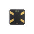 Black and gold digital bathroom scale, top view
