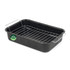 Black roasting tin with rack and PFAS free label