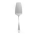 Silver metal cake server, plain handle, shown on white background.