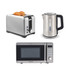 Kettle, Toaster & Microwave – 3-Piece Stainless Steel  Kitchen Countertop Set