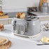 Retro Grey Kettle, 4-Slice Toaster & Microwave Set