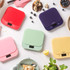 Pink digital kitchen scale with LCD display, top-down view