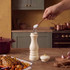 Cream salt or pepper mill on kitchen worktop