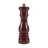 Red wooden salt mill with gold knob, shown upright for product listing.