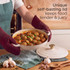 Chester 30cm Shallow Cast Iron Casserole Pot - Cream | PFAS-Free Coating