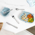 Children’s 12-piece stainless steel cutlery set box with farm animal design.