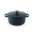 Salter Chester 24cm Cast Iron Casserole Pot in Greenwith Self-Basting Lid Salter Chester 24cm Cast Iron Casserole Pot in Greenwith Self-Basting Lid