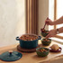 Chester 24cm Cast Iron Casserole Pot - Green | PFAS-Free Coating