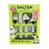 Children’s 4 piece farm animal cutlery set in gift box, silver finish