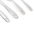 Children’s silver cutlery set with engraved farm animal faces on handles
