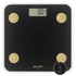 Black digital bathroom scale with gold sensors, Salter logo and digital display