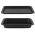 Bakes 2 Piece Baking Tray & Roasting Tin Set – Black