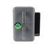 Grey dual air fryer with digital control panel and two drawers, front view