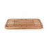 Wooden chopping board with meat grip and juice groove, shown from above