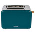 Elder 2 Slice Toaster, 6 Levels Of Variable Browning, 850 W, Teal, Wood 