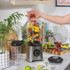 Salter stainless steel blender with glass jug and black lid, product image